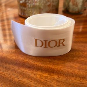 Dior White and Gold Ribbon